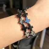 Cross Shape Hematite Stone Beads 6x8 8x10 10x14 14x17mm 15''Inches