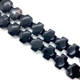 Cross Shape Stone Beads Tiger Eye Malachite for Jewelry Making 12x12x6mm