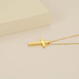 Personalised Cross Pendant Necklace for Women Engraved Stainless Steel Jewelry