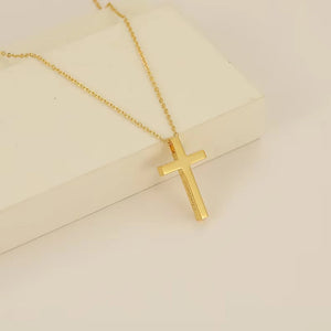 Personalised Cross Pendant Necklace for Women Engraved Stainless Steel Jewelry