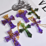 12-Cavity Cross Silicone Molds for Keychain DIY Craft Necklace Pendant