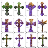 12-Cavity Cross Silicone Molds for Keychain DIY Craft Necklace Pendant