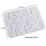 12-Cavity Cross Silicone Molds for Keychain DIY Craft Necklace Pendant