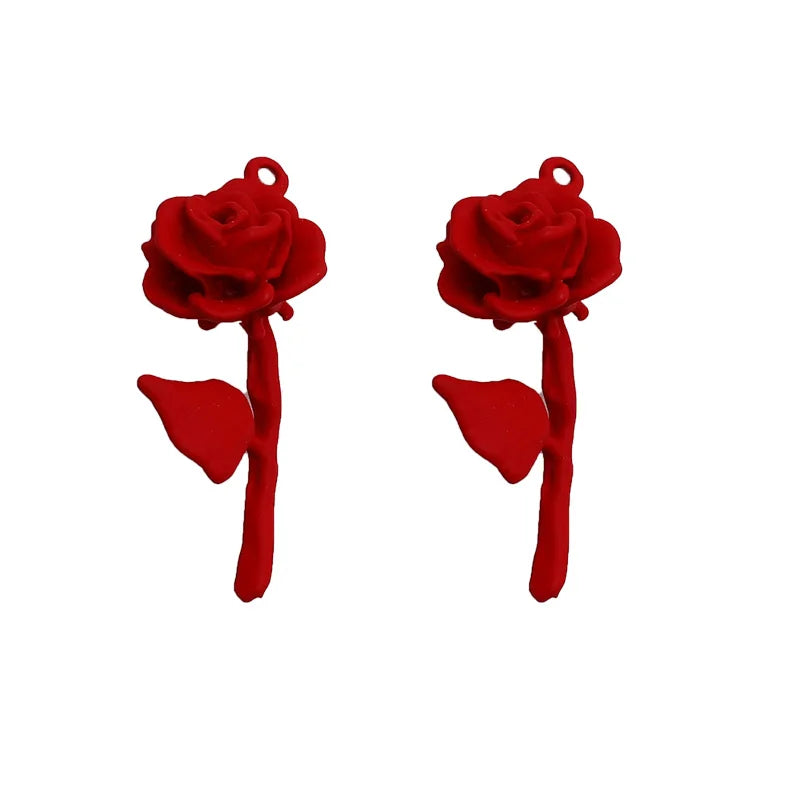 Vintage Rose Flower Alloy Pendant DIY Jewelry Accessories
