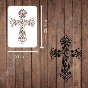Cross Stencil A4 Size for Crafts and Decorations