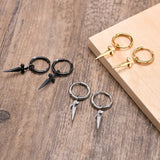Gothic Sword Hoop Earrings, Men Hip-hop Jewelry