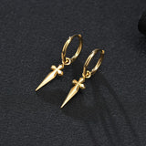 Gothic Sword Hoop Earrings, Men Hip-hop Jewelry