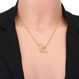 Stainless Steel Saudi Arabia Map Pendant Necklace