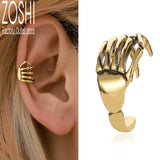 Vintage CZ Leaves Ear Wrap Ear Cuff Earrings