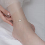Silver 925 Anklet for Girls Foot Bracelet Leg Chain Gift