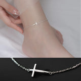 Silver 925 Anklet for Girls Foot Bracelet Leg Chain Gift