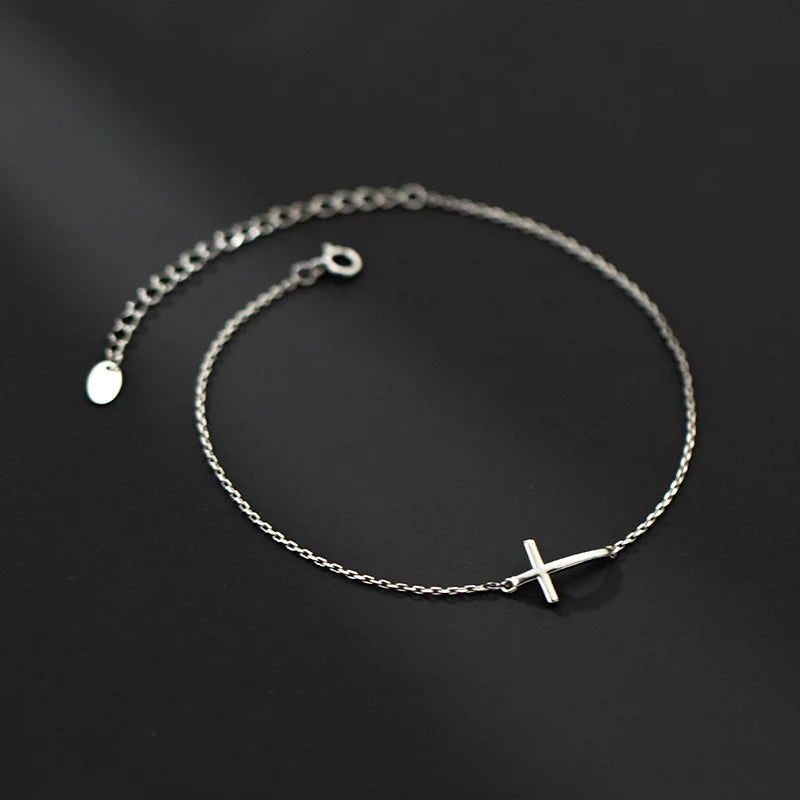 Silver 925 Anklet for Girls Foot Bracelet Leg Chain Gift