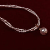 Elegant Cross Bead Necklace with Pearl Charm for Women