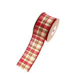 Cross border 5m 50mm Linen Plaid Ribbon Christmas Bow