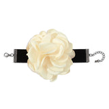 Geometric Choker Bracelet Rose Flocking Cloth Necklace