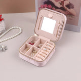 Compact Travel Jewelry Box for Earrings Rings Necklaces