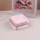 Travel Jewelry Box Flannelette Portable Earrings Ring Necklace Organizer