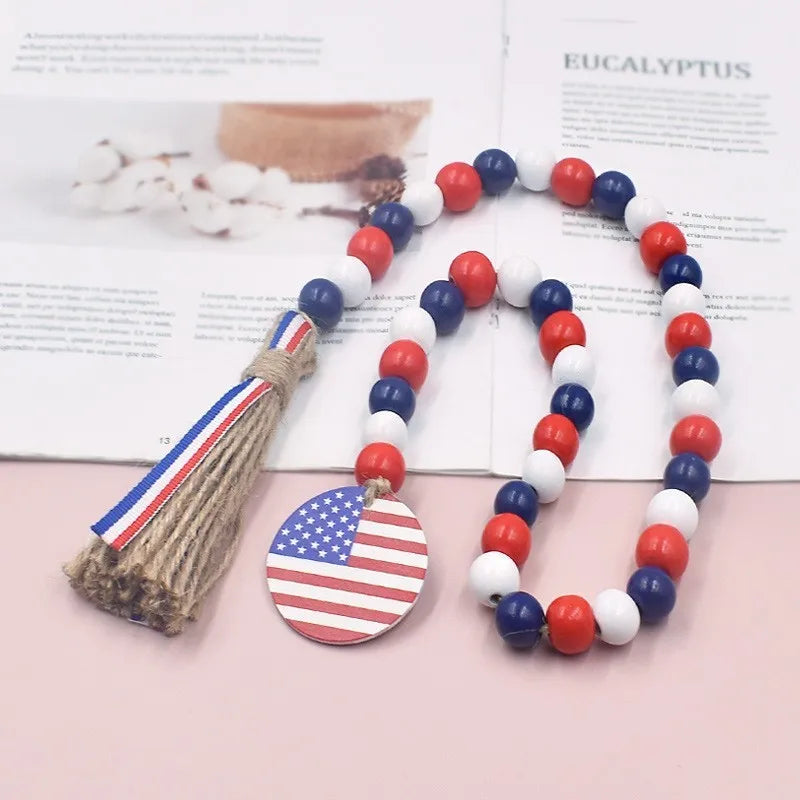 American Independence Beaded Pendant & Tassel Decoration