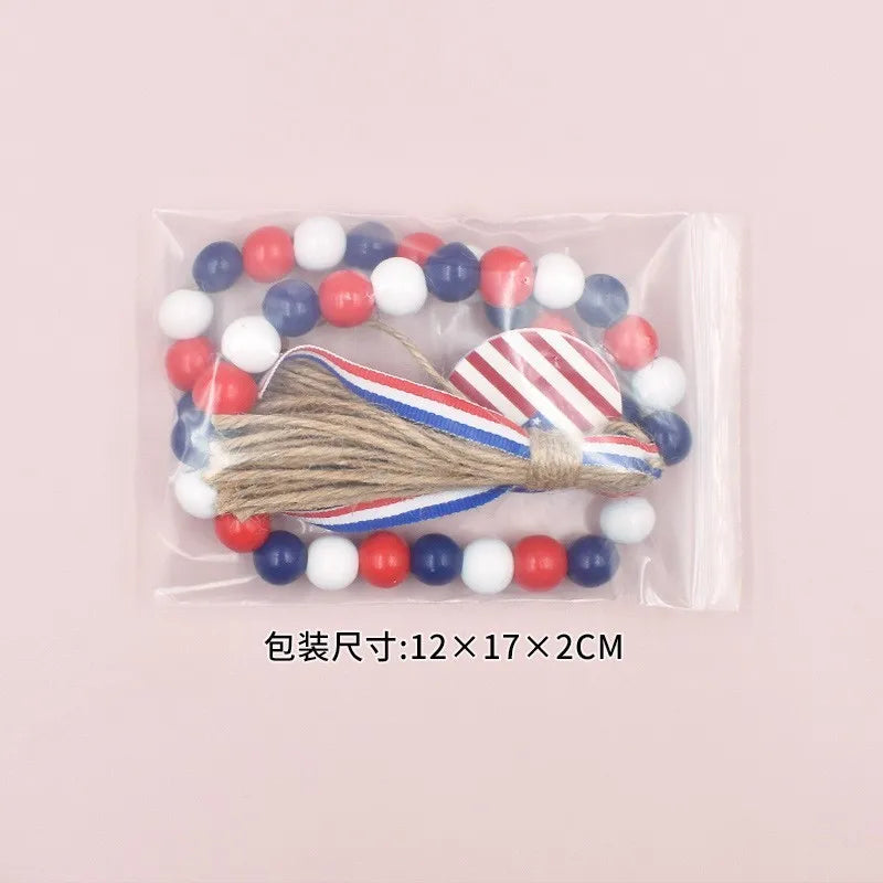 American Independence Beaded Pendant & Tassel Decoration