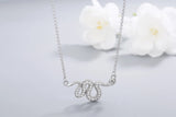 925s Silver Snake Pendant Necklace with Diamond Studded Collarbone