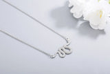 925s Silver Snake Pendant Necklace with Diamond Studded Collarbone