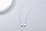 925s Silver Infinite Symbol Pendant Women's Necklace