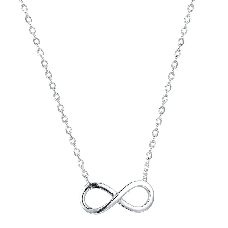 925s Silver Infinite Symbol Pendant Women's Necklace