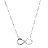 925s Silver Infinite Symbol Pendant Women's Necklace