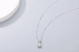 925s Silver Zircon Diamond Pendant Collarbone Women's Necklace