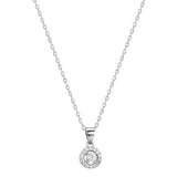 925s Silver Zircon Diamond Pendant Collarbone Women's Necklace