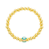 Copper Plated Devil's Eye Stretchable Bracelet