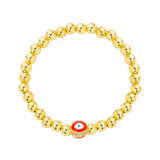 Copper Plated Devil's Eye Stretchable Bracelet