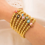 Copper Plated Devil's Eye Stretchable Bracelet