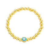 Copper Plated Devil's Eye Stretchable Bracelet