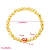 Copper Plated Devil's Eye Stretchable Bracelet