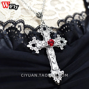 Cross collar Lolita Punk Gothic Necklace Cosplay