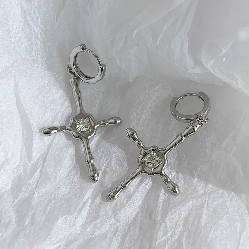 Cross Earrings Female Senior Sense Ear Studs