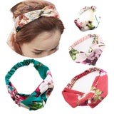 Silk Satin Bouquet Pattern Twist Knot Hair Band
