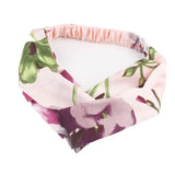 Silk Satin Bouquet Pattern Twist Knot Hair Band