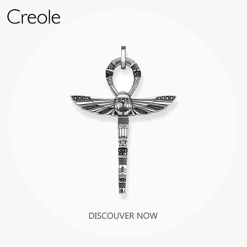Ankh Scarab Pendant 925 Sterling Silver For Men Women