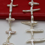 Cross Shape Punching Loose Beads Natural Freshwater Pearl Jewelry Making