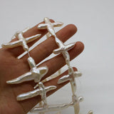 Cross Shape Punching Loose Beads Natural Freshwater Pearl Jewelry Making