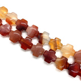 Cross-shaped Tiger's Eye Stone Beads 12x12x6mm for DIY Jewelry Making