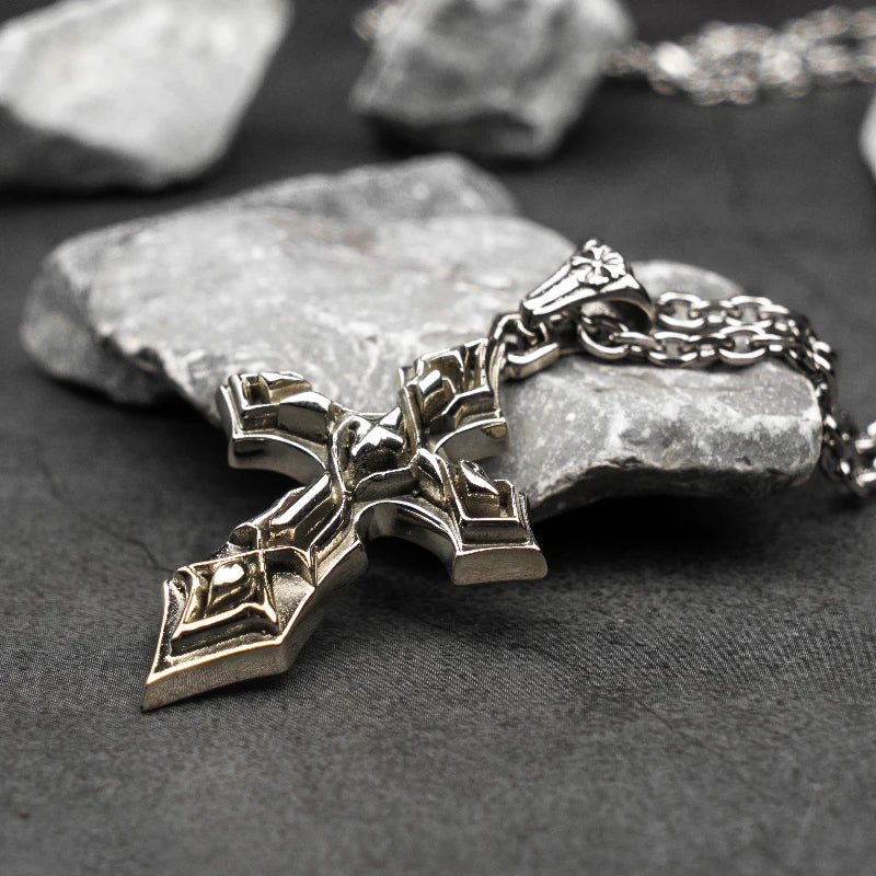 Men's Stainless Steel Thorns Necklace Punk Vintage Jewelry