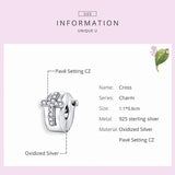 925 Silver Zircon Fixed Buckle Charm Bangle Bracelet Bead Jewelry