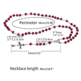 Rose Sutra Wood Necklace Red Rosary Catholic Necklaces