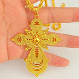Ethiopian Crosses Pendant Twisted Chain Eritrea Jewelry
