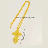 Ethiopian Crosses Pendant Twisted Chain Eritrea Jewelry