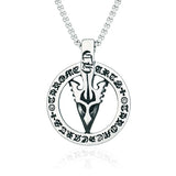 Crowe Rune Arrow Round Pendant Necklace Men's Necklace Metal Pendant Accessories