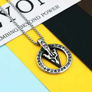 Crowe Rune Arrow Round Pendant Necklace Men's Necklace Metal Pendant Accessories